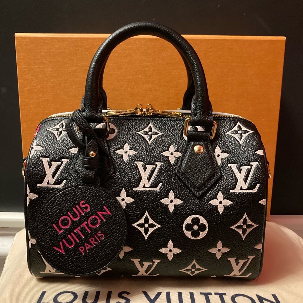 ✨HOST PICK✨LOUIS VUITTON Speedy Bandouliere 20 Bag Black Pink White✨HOST PICK✨ - Picture 2 of 7